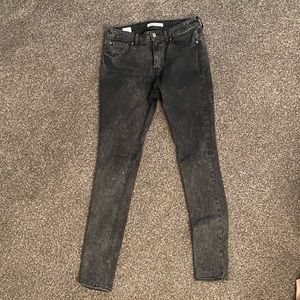 Pacsun grey skinny stacked jeans